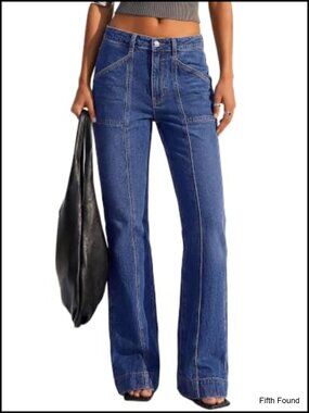 Straight Leg Jeans High Rise Stretchy Curve Appeal Pants